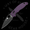 *Pre Owned* 003 Spyderco Manix 2 Purple G-10 Cruwear (3.37" DLC) C101GPPRBK2