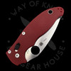 *Pre Owned* 003 Spyderco Manix 2 Red G-10 CPM-20CV (3.37" Satin) C101GPRD2