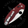 *Pre Owned* 003 Spyderco Manix 2 Red G-10 CPM-20CV (3.37" Satin) C101GPRD2