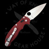 *Pre Owned* 003 Spyderco Manix 2 Red G-10 CPM-20CV (3.37" Satin) C101GPRD2