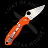 *Pre Owned* 003 Spyderco Para 3 Orange G-10 CTS XHP (2.92" Satin) C223GPOR