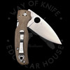 *Pre Owned* 003Spyderco Shaman Green Micarta M4 (3.2" Satin) C229MPM4