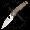 *Pre Owned* 003Spyderco Shaman Green Micarta M4 (3.2" Satin) C229MPM4