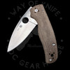 *Pre Owned* 003Spyderco Shaman Green Micarta M4 (3.2" Satin) C229MPM4