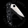 *Pre Owned* 003 Spyderco Endura Black FRN Thin Blue Line Partially Serrated (3.8" Satin) C10FPSBKBL