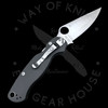 *Pre Owned* 003 Spyderco Paramilitary 2 Gray G-10 Cruwear (3.47" Satin) C81GPGY2