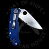 *Pre Owned* 003 Spyderco Tenacious Blue FRN Partially Serrated S35VN (3.39" Satin) C122PSBL