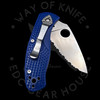 *Pre Owned* 003 Spyderco Persistence Blue FRN Serrated S35VN (2.75" Satin) C136SBL