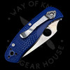 *Pre Owned* 003 Spyderco Persistence Blue FRN Serrated S35VN (2.75" Satin) C136SBL