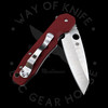 *Pre Owned* 003 Spyderco Smock Red G-10 M390 (3.4" Satin) C240GPRD