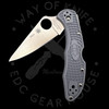 *Pre Owned* 003 Spyderco Delica Flat Super Blue (2.90" Satin) C11FPGYE