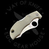 *Pre Owned* 003 SPyderco Jester Glow in the Dark 20CV (1.99" Satin) JPGITD