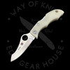 *Pre Owned* 003 SPyderco Jester Glow in the Dark 20CV (1.99" Satin) JPGITD