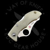 *Pre Owned* 003 SPyderco Jester Glow in the Dark 20CV (1.99" Satin) JPGITD