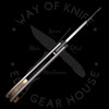 Trevor Burger Custom LEXK CFL Milled Titanium Vintage Micarta Inlay Elmax (3.25" Hand Rubbed Satin)