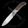 Trevor Burger Custom LEXK CFL Milled Titanium Vintage Micarta Inlay Elmax (3.25" Hand Rubbed Satin)