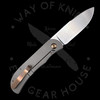 Trevor Burger Custom LEXK CFL Milled Titanium Vintage Micarta Inlay Elmax (3.25" Hand Rubbed Satin)