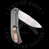 Trevor Burger Custom LEXK CFL Milled Titanium Vintage Micarta Inlay Elmax (3.25" Hand Rubbed Satin)