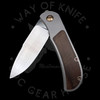Trevor Burger Custom LEXK CFL Milled Titanium Vintage Micarta Inlay Elmax (3.25" Hand Rubbed Satin)