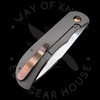 Trevor Burger Custom LEXK CFL Milled Titanium Vintage Micarta Inlay Elmax (3.25" Hand Rubbed Satin)