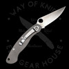 *Pre Owned* 003 Spyderco Military Carbon Fiber Titanium S90V (4.05" Satin) C36CFTIP