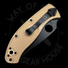 *Pre Owned* 003 Spyderco Lightweight Tenacious Tan FRN Liner Lock (3.39in Black) C122PTNBK