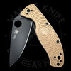 *Pre Owned* 003 Spyderco Lightweight Tenacious Tan FRN Liner Lock (3.39in Black) C122PTNBK