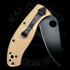 *Pre Owned* 003 Spyderco Lightweight Tenacious Tan FRN Liner Lock (3.39in Black) C122PTNBK
