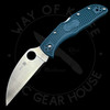 *Pre Owned* 003 Spyderco Endela Lightweight Wharncliffe Blue FRN Handles (3.42in Satin Plain) C243FPWK390