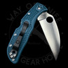 *Pre Owned* 003 Spyderco Endela Lightweight Wharncliffe Blue FRN Handles (3.42in Satin Plain) C243FPWK390