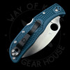 *Pre Owned* 003 Spyderco Endela Lightweight Wharncliffe Blue FRN Handles (3.42in Satin Plain) C243FPWK390