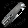 Asher Knives Spiro Contoured Stonewashed Ti Liner Lock S90V (3.2in Stonewashed)
