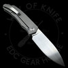 Trevor Burger Custom Urban Framelock Micromilled Blasted Titanium Damasteel Collar Elmax (3" Hand Rubbed Satin)