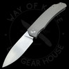 Trevor Burger Custom Urban Framelock Micromilled Blasted Titanium Damasteel Collar Elmax (3" Hand Rubbed Satin)