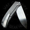 Trevor Burger Custom Urban Framelock Micromilled Blasted Titanium Damasteel Collar Elmax (3" Hand Rubbed Satin)