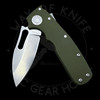 Demko Knives Shark-Cub Shark Slicer Blade CPM20CV OD Green G-10 (2.50in Stonewash)