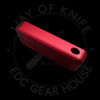 Rivery MFG Custom Zero File Pattern Red Aluminum with lanyard hole