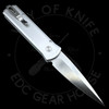 Pro-Tech Godson Auto Silver Alum Handle Crosscut CF Inlay (3.15" 20CV Satin) Pro-Tech Godson Auto Silver Alum Handle Crosscut CF Inlay (3.15" 20CV Satin)