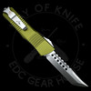 *Pre Owned* Microtech Combat Troodon Hellhound OD Green Handle Signature Series 219-10ODS (3.82 Stonewashed M390)