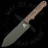 White River Custom Firecraft 5 Burlap Micarta Handles (5in Cerakote) CPM 3V