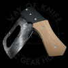 Jakes Blades Moby Liner Lock G10 Handles Damascus Blade (3in Alabama Damascus)