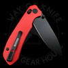 *Pre Owned* Olitan Model G031 Crossbar Lock Red G10 Black 14C28N Sandvik Blade (3.3in Blackwash)