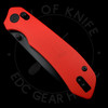 *Pre Owned* Olitan Model G031 Crossbar Lock Red G10 Black 14C28N Sandvik Blade (3.3in Blackwash)