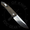 *Pre Owned* Kizer Cutlery Assassin Agressor Brown Micarta Handles 154CM Satin Drop Point Blade (2.99in Satin)