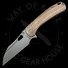Picaroon Tools Purser Natural Micarta/Ti Framelock Magnacut Steel (2.98in Stonewash)