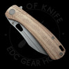 Picaroon Tools Purser Natural Micarta/Ti Framelock Magnacut Steel (2.98in Stonewash)
