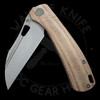 Picaroon Tools Purser Natural Micarta/Ti Framelock 14C28N Steel (2.98in Stonewash)