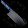 Vandal Blades Custom Series Nakiri Knife #45 Nebula Anodized Handles (6in Black Cerakoted AEBL)