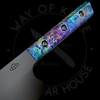 Vandal Blades Custom Series Nakiri Knife #45 Nebula Anodized Handles (6in Black Cerakoted AEBL)