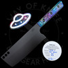 Vandal Blades Custom Series Nakiri Knife #45 Nebula Anodized Handles (6in Black Cerakoted AEBL)